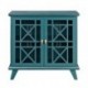 JDKBO Wood Accent Buffet Sideboard Serving Storage Cabinet with Doors Entryway Kitchen Dining Console Living Room, 32 Inch, Blue