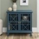 JDKBO Wood Accent Buffet Sideboard Serving Storage Cabinet with Doors Entryway Kitchen Dining Console Living Room, 32 Inch, Blue