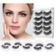 KYUDFE False Eyelashes Set 5 Pairs Styles, Fluffy 3D Eyelash Reusable, Mink Lashes Natural Look, Lashes for Women Handmade