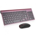 Wireless Keyboard Mouse Combo, BNOQIB Compact Full Size Wireless Keyboard and Mouse Set 2.4G Ultra-Thin Sleek Design for Windows