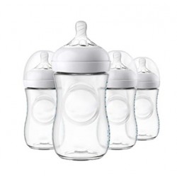WDBLKP  Natural Baby Bottle, Clear, 9oz, 4pk