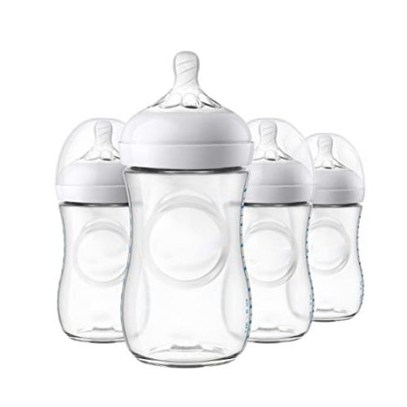 WDBLKP  Natural Baby Bottle, Clear, 9oz, 4pk