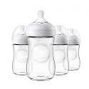 WDBLKP  Natural Baby Bottle, Clear, 9oz, 4pk