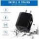 RTZHGU Android Charger , Micro USB Cable [2 Pack/6FT] with 2-Pack Dual Port USB Wall Charger Fast Charging Compatible with Samsung Galaxy S7 S6 J8 J7 Note 5,Kindle,LG,PS4,Camera (Black)