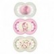 BEISAR Day and Night Pacifier Value Pack (1 Day and 2 Night Pacifiers), Pacifiers 16 Plus Months, Best Pacifier for Breastfed Babies, Glow in The Dark Pacifier for Girls