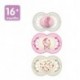 BEISAR Day and Night Pacifier Value Pack (1 Day and 2 Night Pacifiers), Pacifiers 16 Plus Months, Best Pacifier for Breastfed Babies, Glow in The Dark Pacifier for Girls
