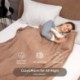 Jaciry Heated Blanket Throw Electric - with 5 Heat Setting, Fast Heating Blanket, 4 H Timer Auto - Off, Super Fuzzy Soft Microfiber Sherpa/Fleece Reversible Throw Blanket, 50 x 60 Inch Beige