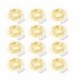 CLDRHD Fairy Lights, 12 Pack LED Fairy String Lights Battery Operated String Lights Waterproof, 20 LEDs Flexible Firefly Starry Moon Lights for Wedding Bedroom Jars Festival Decoration Warm White