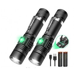   MEOWDZ LED Tactical Flashlight Rechargeable (Battery Included), IPX6 Waterproof Flashlight, 1200lm, Super Bright LED, Zoomable, Pocket-size Small LED Flashlight for Hiking, Camping, Emergency