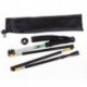 PAJLHG Travel Folding Trekking Hiking Pole with Carrying Case,Collapsible Cane Adjustable Walking Stick Portable Mobility Aid for Women Men Hikers Gift,Black