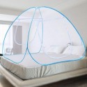 JREEDI Pop-Up Mosquito Net Portable Folding Mosquito Net Tent with Bottom Double Doors Bed Tent for Baby Toddlers Adult (King Size, 71"x79"x59") (Blue)