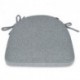 MNBCVT  Chair Cushion with Ties for Dining Chairs [17 x 16.5 Inches] Non Slip Kitchen Dining Chair Pad and Seat Cushion with Machine Washable Cover - Light Gray