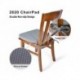 MNBCVT  Chair Cushion with Ties for Dining Chairs [17 x 16.5 Inches] Non Slip Kitchen Dining Chair Pad and Seat Cushion with Machine Washable Cover - Light Gray