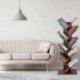   TUNMDC 9-Shelf Tree Bookshelf, Floor Standing Tree Bookcase in Living Room/Home/Office, Bookshelves Storage Rack for CDs/Movies/Books - Walnut Brown