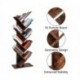   TUNMDC 9-Shelf Tree Bookshelf, Floor Standing Tree Bookcase in Living Room/Home/Office, Bookshelves Storage Rack for CDs/Movies/Books - Walnut Brown