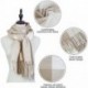UCTRBV Winter Scarfs for Women Warm Thick Plaid Blanket Scarf Soft Feel Classic Fashion Shawl with Long Tassels