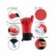 Yearvot Oven Gloves, Heat Resistant Cooking Gloves Silicone Grilling Gloves Long Waterproof BBQ Kitchen Oven Mitts with Inner Cotton Layer for Barbecue, Cooking, Baking -Red