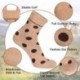 QIXULM Women's Winter Wool Socks Warm Soft Pattern Crew Socks (5 Pairs)