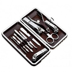 Yorkaan Manicure, Pedicure Kit, Nail Clippers, Professional Grooming Kit, Nail Tools with Luxurious Travel Case, 12 pieces