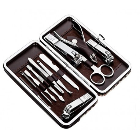 Yorkaan Manicure, Pedicure Kit, Nail Clippers, Professional Grooming Kit, Nail Tools with Luxurious Travel Case, 12 pieces
