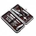Yorkaan Manicure, Pedicure Kit, Nail Clippers, Professional Grooming Kit, Nail Tools with Luxurious Travel Case, 12 pieces
