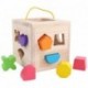 BYUQDF Shape Sorter Toy My First Wooden 12 Building Blocks Geometry Learning Matching Sorting Gifts Didactic Classic Toys for Toddlers Baby Kids 2 3 Years Old