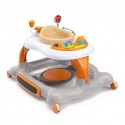 kepitc 3-in-1 Activity Walker and Rocker with Jumping Board and Feeding Tray, Interactive Walker with Toy Tray and Jumping Board for Toddlers and Infants- Orange