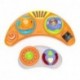 kepitc 3-in-1 Activity Walker and Rocker with Jumping Board and Feeding Tray, Interactive Walker with Toy Tray and Jumping Board for Toddlers and Infants- Orange