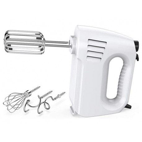 Hand Mixer Electric egg beater, Tikaii 180W Multi-speed Hand Mixer with Turbo Button, Easy Eject Button and 5 Attachments (Beaters, Dough Hooks, and Whisk)