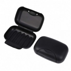 Wokic Soap Case 2Pcs Travel Soap Box Sealing Waterproof Soap Dish Holder for Men Women Home Bathroom Shower Travel (Black)