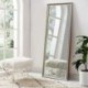 Zhangui Full Length Mirror Standing Hanging or Leaning Against Wall, Large Rectangle Bedroom Mirror Floor Mirror Dressing Mirror Wall-Mounted Mirror, Champagne Gold Solid Wood Plaster Frame