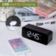 Ksbuul Modern Digital Alarm Clock, with USB Port for Charging, Voice Recording, 3 Brightness, 8 Alarm Sounds & 3 Alarm Volume, Small Led Desk Clock for Kids, Bedroom, Home, Office (Black)