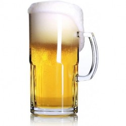 Boribim Extra Large Beer Mug 34 Ounce,Large Glass Mugs With Handle
