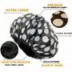 QnnQuu 2 Pack Microfiber Lined Shower Caps For Women Waterproof Reusable Bath Caps Breathable and Washable Spa Hat Terry Iined Shower Hat Designed for Large, Long Hair Women with Elastic Band