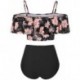 Zhuaguo High Waisted Flounce Bikini Set,Tummy Control Swimsuits for Women,Off Shoulder