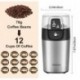 Electric Coffee Grinder, Fenmor Stainless Steel Spice Grinder Coffee Bean Grinder with 2 Removable Blade Bowls, 70g/12 Cups Large Capacity, 200W Great Power, Dry Wet Grinders for Nuts Seed Grains