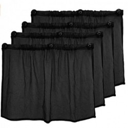Daoquan 4pcs Car Window Sun Shade Curtain with Suction Cup UV Protection Sunshade, 20 x 18 inch, Non-Fullshading Translucent Effect