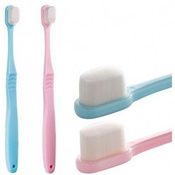 Tipuuz Extra Soft Toothbrush For Sensitive Gums, Micro-Nano Manual Toothbrush with 20000 Soft Floss Bristle for Gum Care, Protect Fragile Gums Good Cleaning Effect (2 Pack)